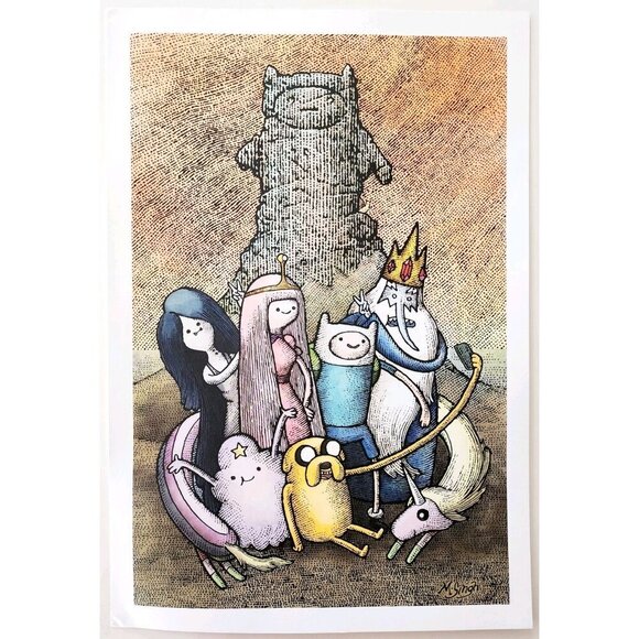 2014 Adventure Time Poster Ooozymandias Mehendra Singh Finn 16 x 11" DWJJ8 - Picture 2 of 2